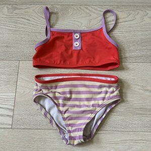 Mini Boden Girl's 2 Piece Swimsuit Bikini Bathing Suit, 5-6